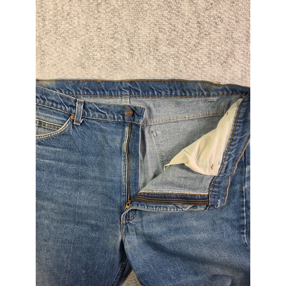 Vintage Levis 20517-0217 517 Jeans 42x30 Blue Orange Tab Bootcut USA 90s Denim - Picture 14 of 15